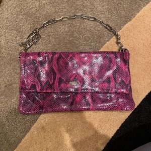 Pink snake print bag